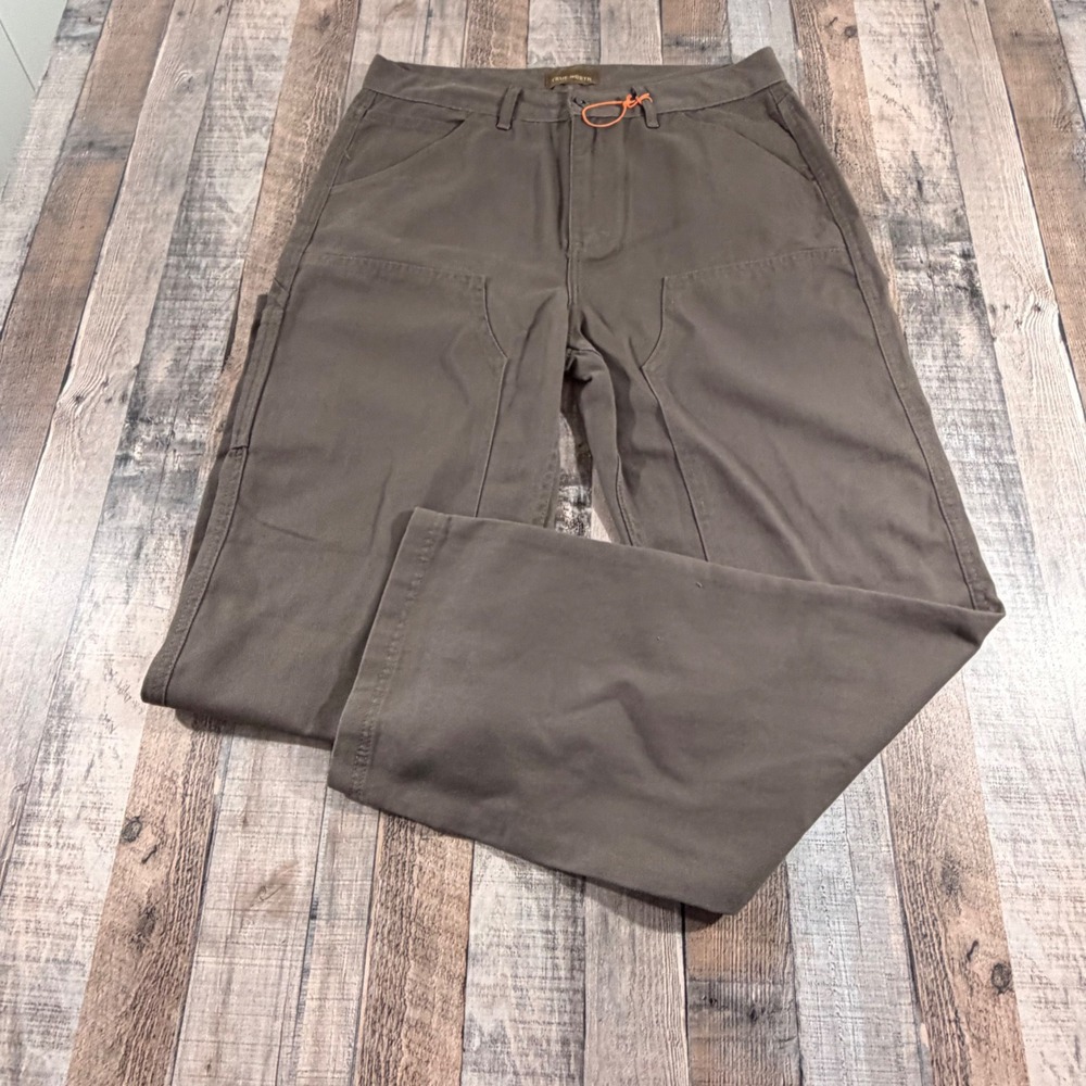 True North Carpenter Double Knee Pants Mens 35x32 Brown Loose Utility Workwear